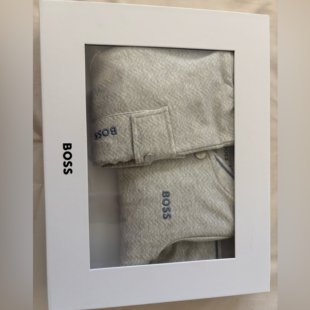 Boss Light Gray Patterned Shirt